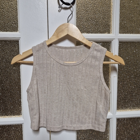 4 Pc Loungewear Beige Ribbed Knit Set 6 - Picture 8 of 12